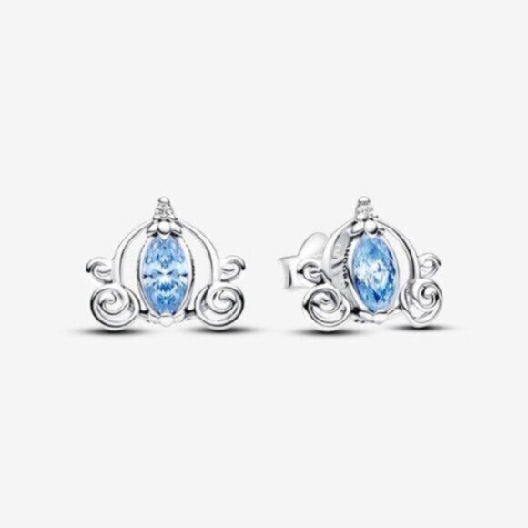 Pandora Disney Cinderella's Carriage Stud Earrings - Picture 1 of 1